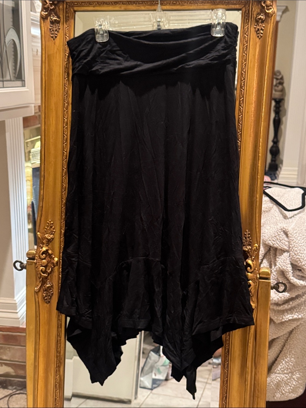 Black Women’s Asymmetrical Handkerchief Hem Skirt Amazon brand